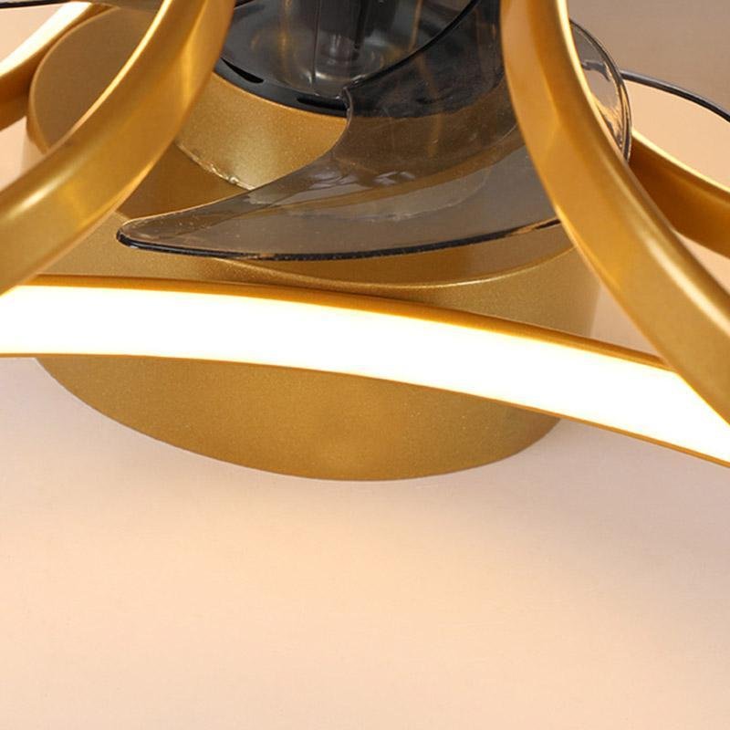 Bedroom LED Ceiling Fan with Light and Remote Control