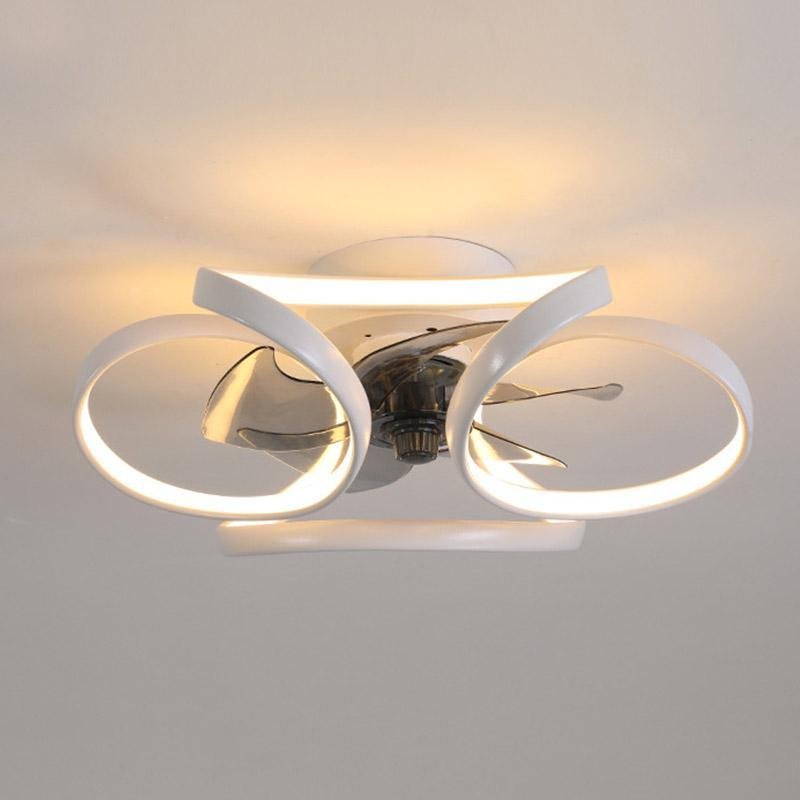Bedroom LED Ceiling Fan with Light and Remote Control