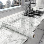 Marble Effect Self-Adhesive Kitchen Countertop Film Roll with Oil-Resistant