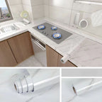 Marble Effect Self-Adhesive Kitchen Countertop Film Roll with Oil-Resistant