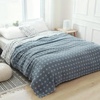 Geometric Cotton Throw Blanket Soft Breathable Bedspread
