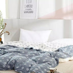 Geometric Cotton Throw Blanket Soft Breathable Bedspread