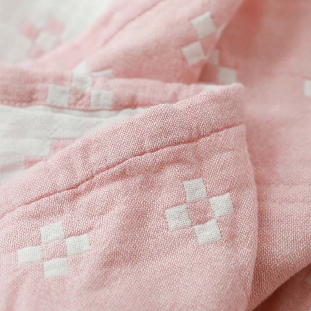 Geometric Cotton Throw Blanket Soft Breathable Bedspread