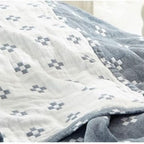 Geometric Cotton Throw Blanket Soft Breathable Bedspread