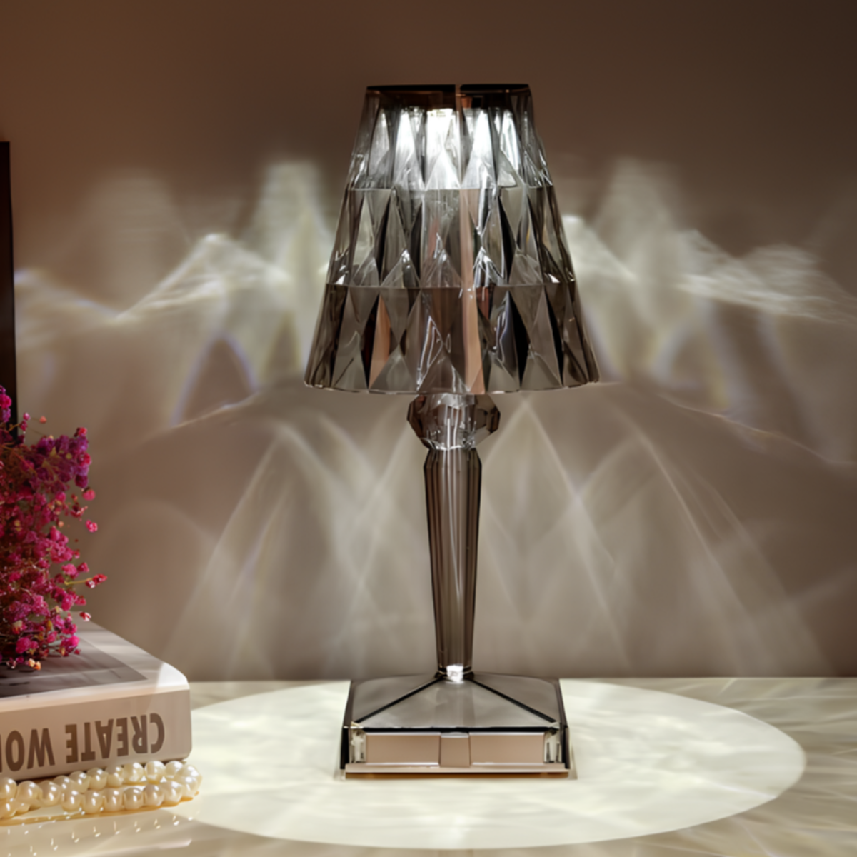 Crystal Effect LED Table Lamp with Touch Control