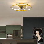 Bedroom LED Ceiling Fan with Light and Remote Control