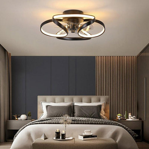 Bedroom LED Ceiling Fan with Light and Remote Control