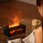 Flame Effect Aroma Diffuser & Humidifier LED Fireplace Mist Lamp