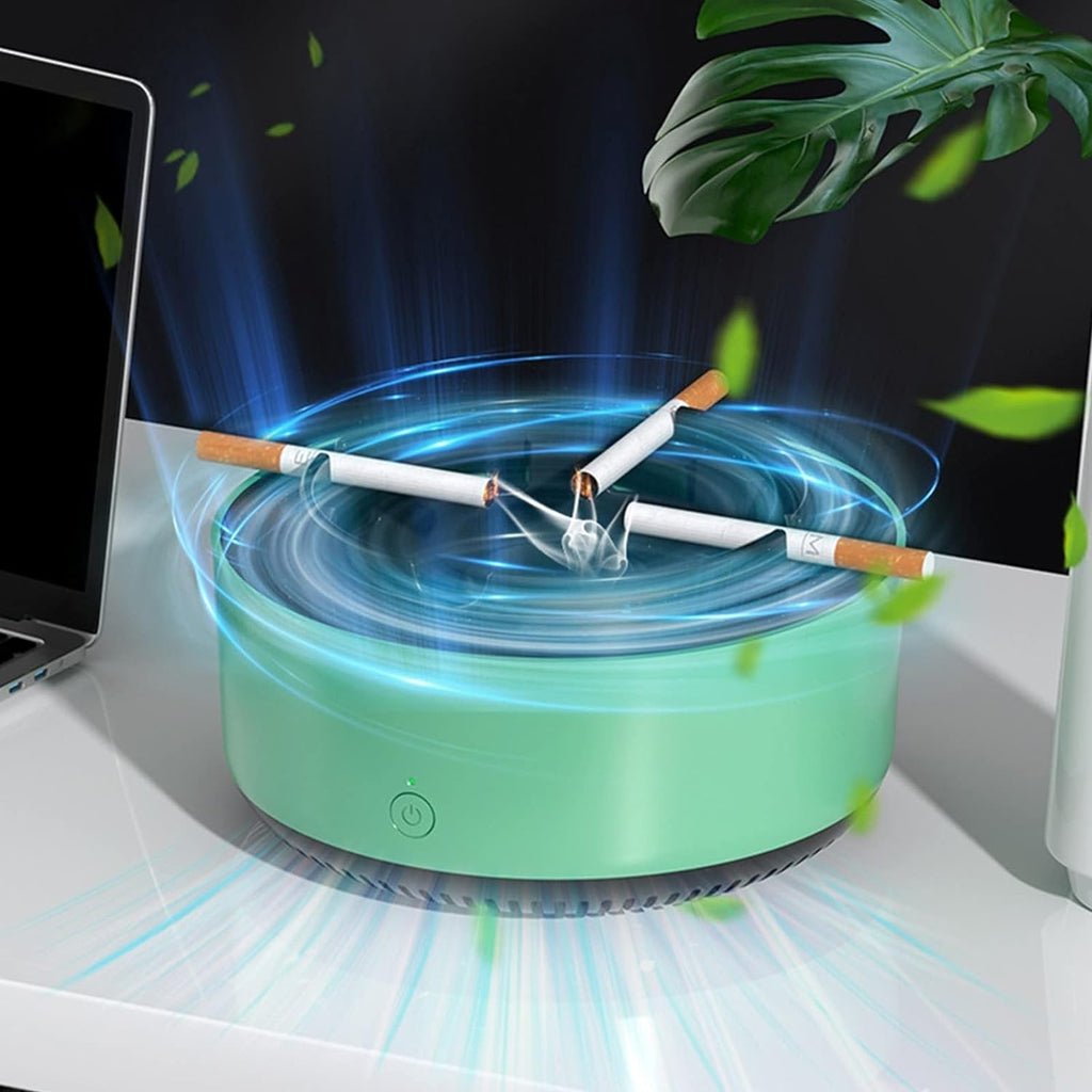 Smokeless Ashtray with Built-in Smoke Absorber Portable Odor Eliminator