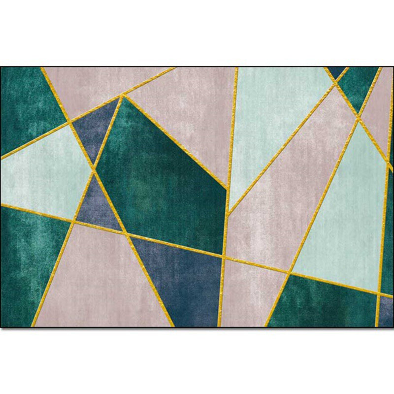 Modern Geometric Area Rug with Non Slip Backing