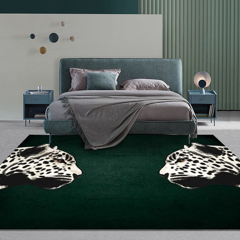 Leopard Animal Print Area Rug with Non Slip Backing